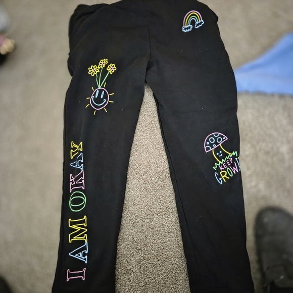 Brooklyn Cloth Black Joggers with Colorful Graphics - Picture 3 of 3